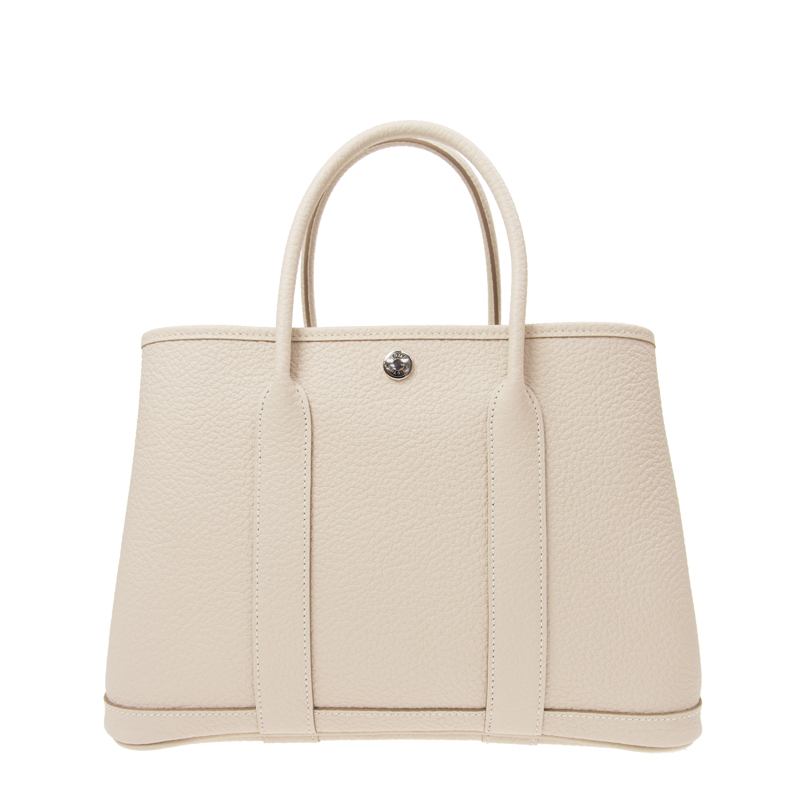 全新hermes 爱马仕 手袋 garden party 30 10 杏色 taurillion