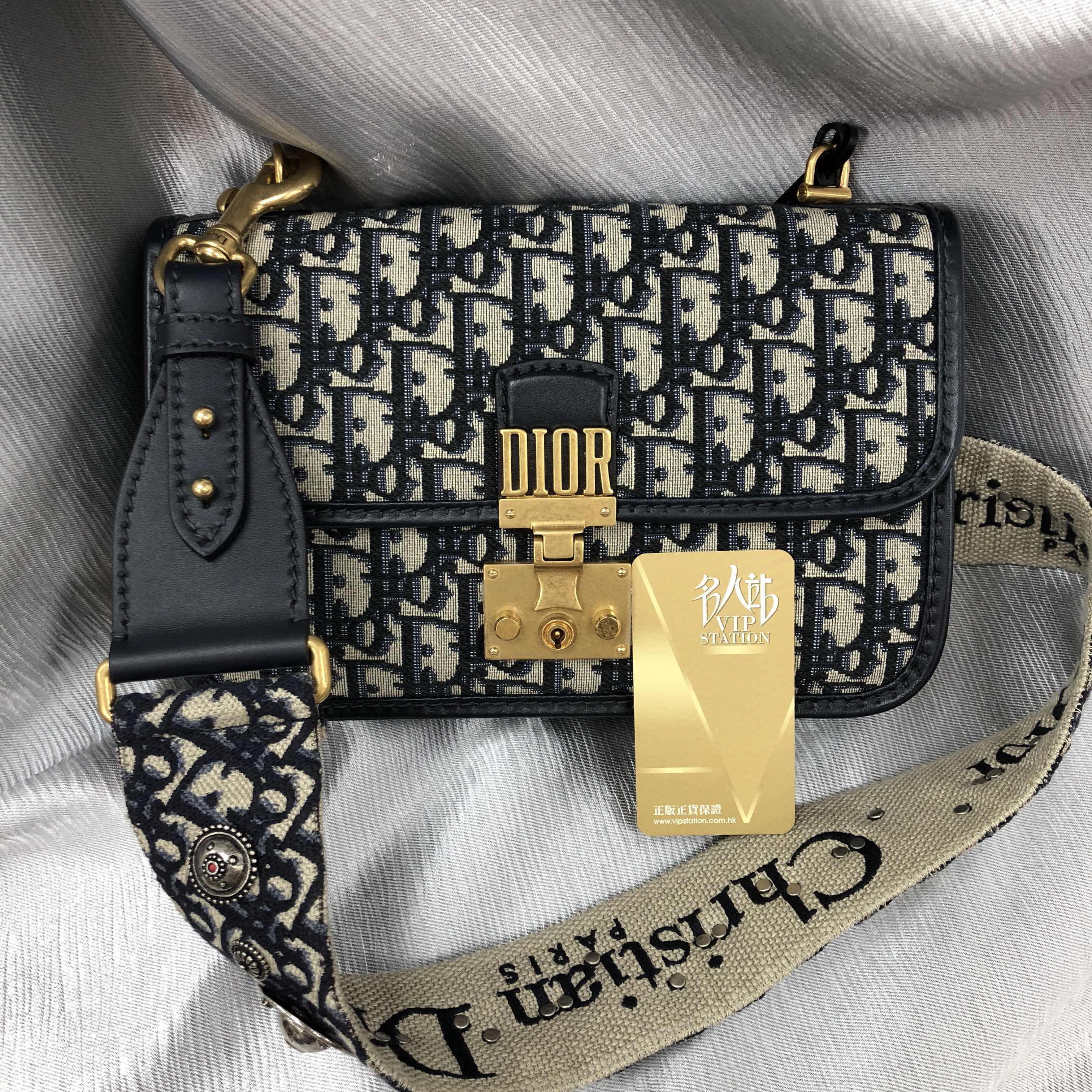 全新christian dior 迪奥 手袋 m5818 ctzo 928 帆布 蓝色