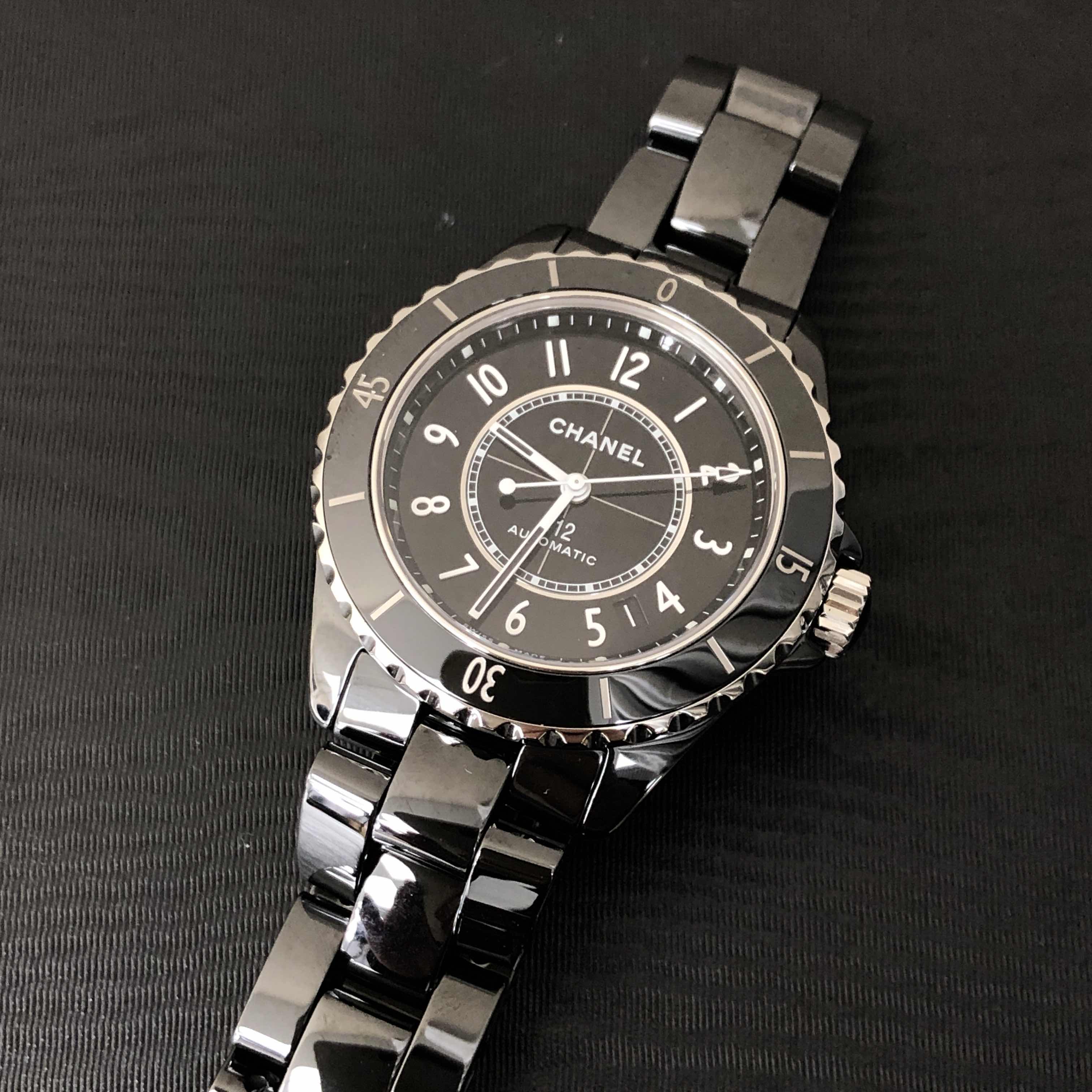 全新chanel j12 香奈儿 j12系列 陶瓷/精钢 黑色 自动机芯 h5697