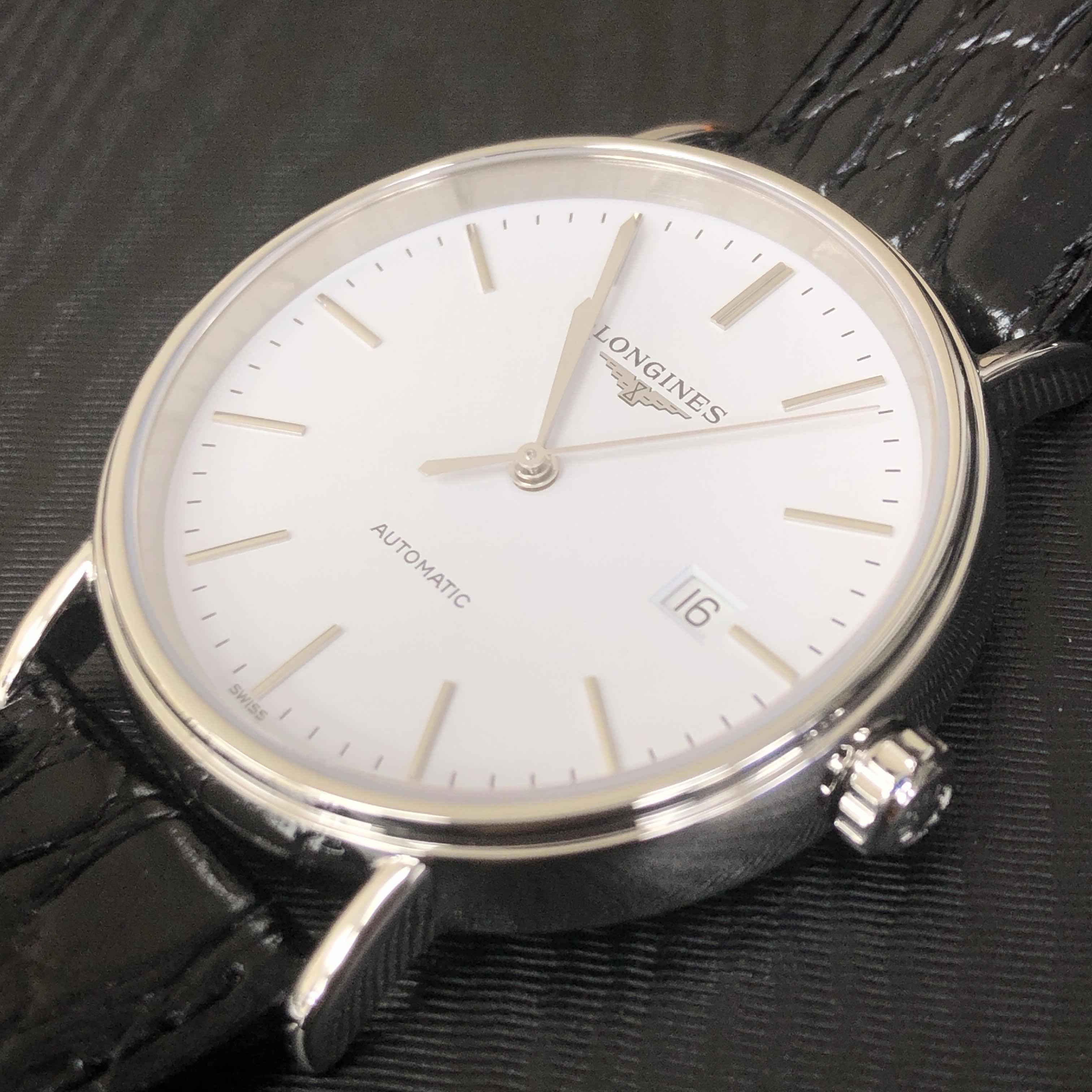 全新longines 浪琴 瑰丽系列 精钢 白色 自动机芯 l4.922.4.12.