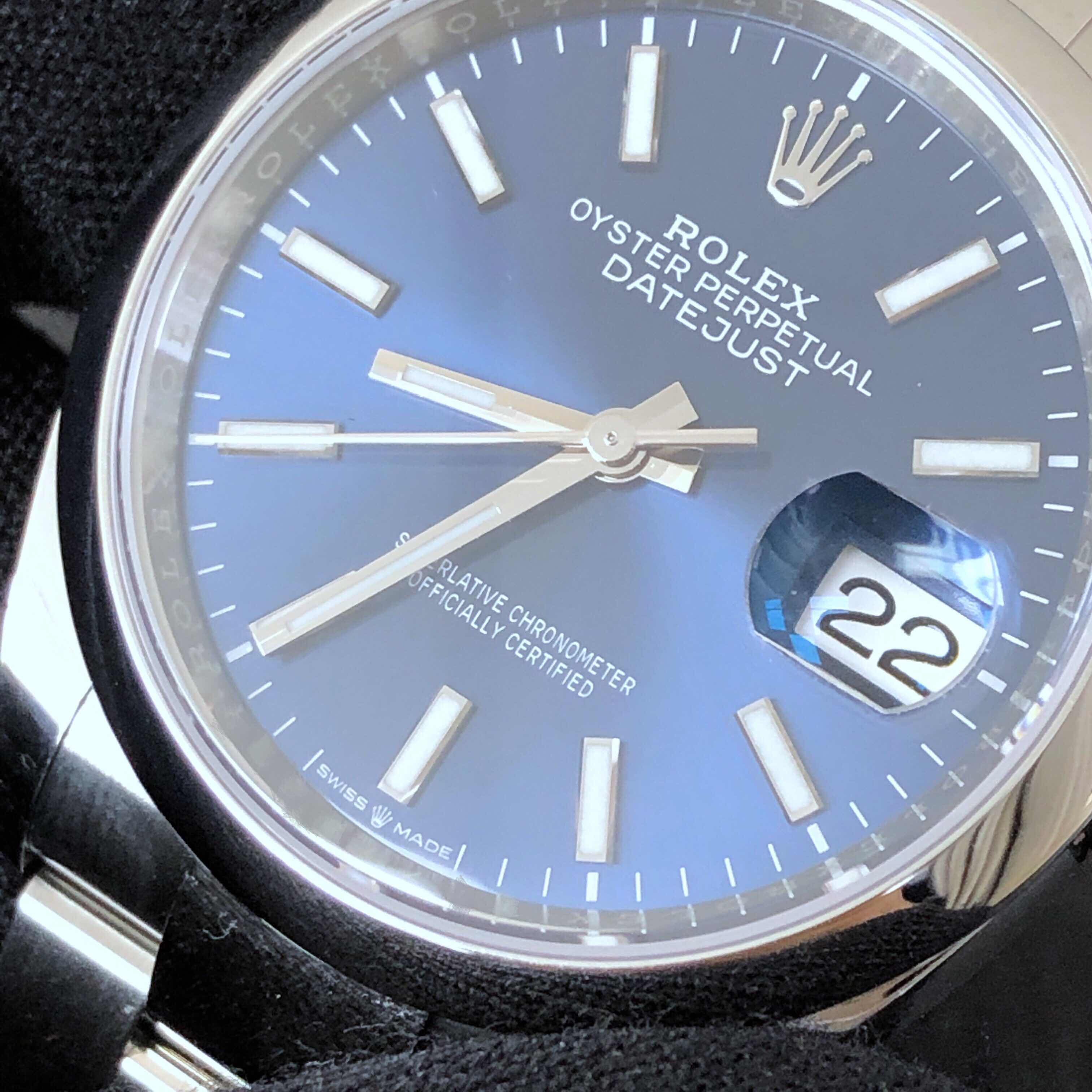 全新rolex 劳力士 恒动日志型 精钢 蓝色 自动机芯 126200bl_o