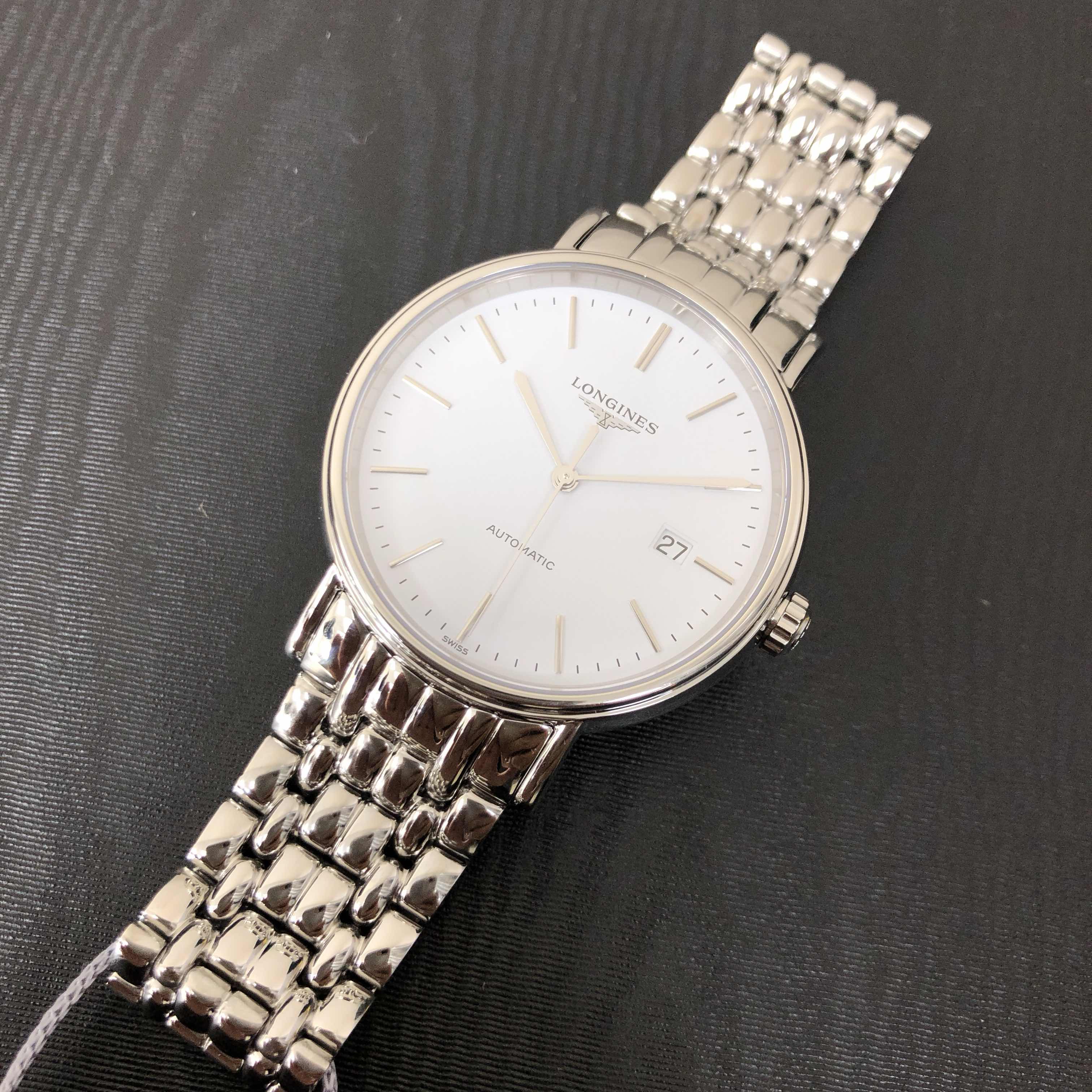 全新longines 浪琴 瑰丽系列 精钢 白色 自动机芯 l4.922.4.12.