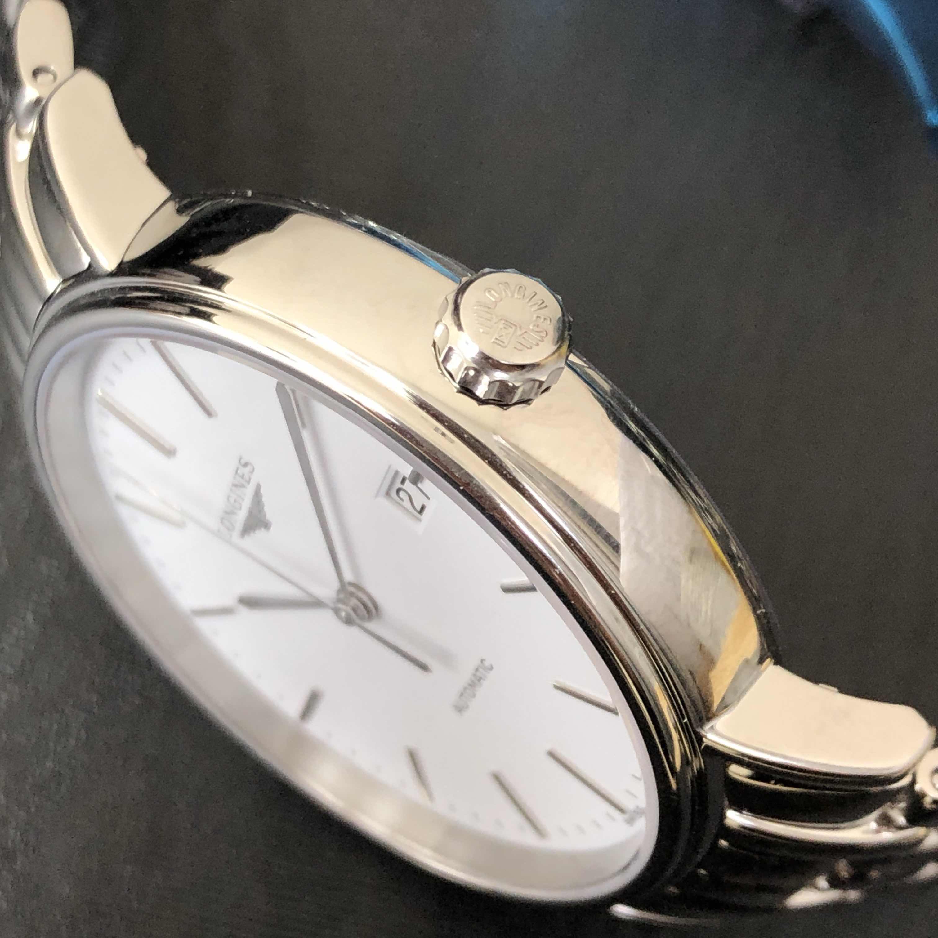 全新longines 浪琴 瑰丽系列 精钢 白色 自动机芯 l4.922.4.12.