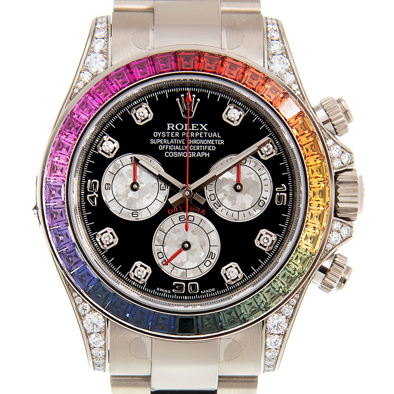 rolex daytona rainbow white gold price