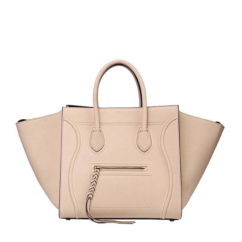 全新celine 赛琳 手袋 luggage(笑脸包) 16995 3aaf 01cr 牛皮 杏色