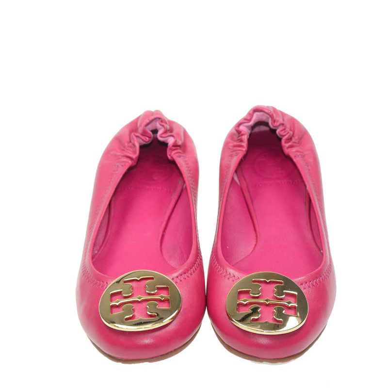 全新tory Burch 鞋 皮革粉紅色36 5碼