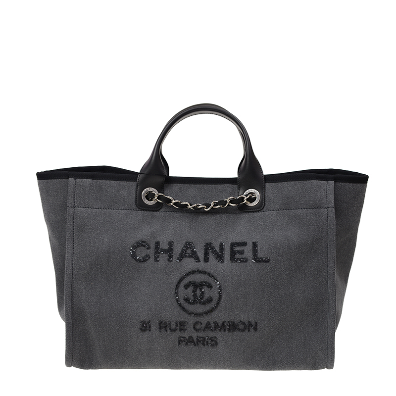 全新chanel 香奈儿 手袋 a66941 帆布 灰色