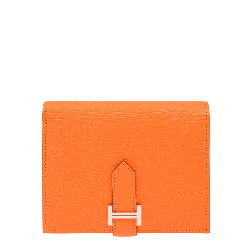 Hermes wallet orange Clearance