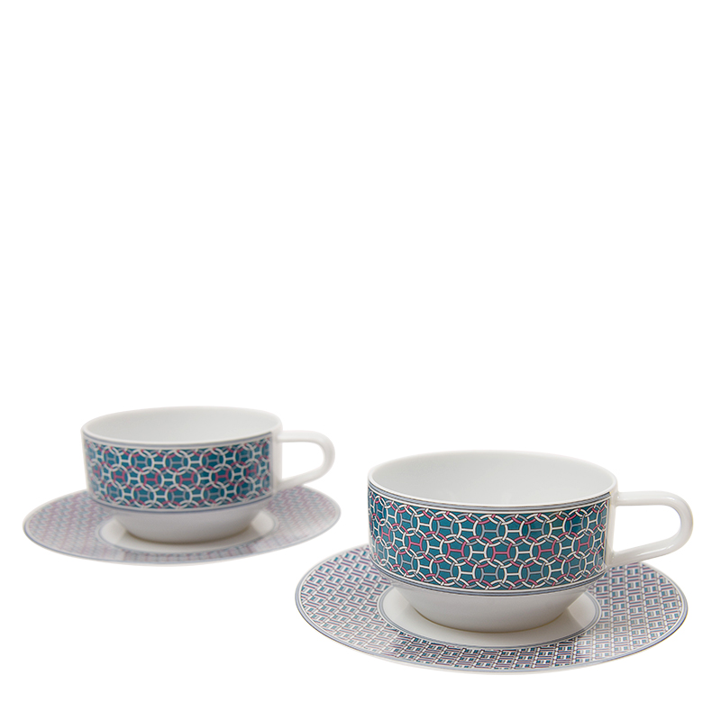 全新hermes 爱马仕 茶具 绿色/白色 陶瓷