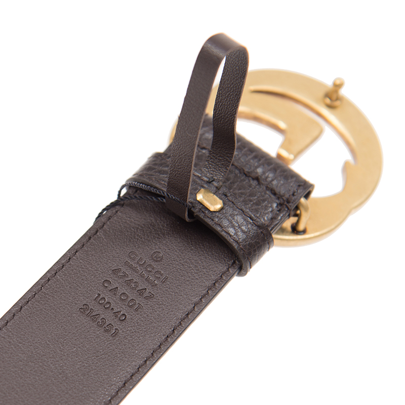NEW GUCCI BELT 474347 CAO0T 2140 BROWN 