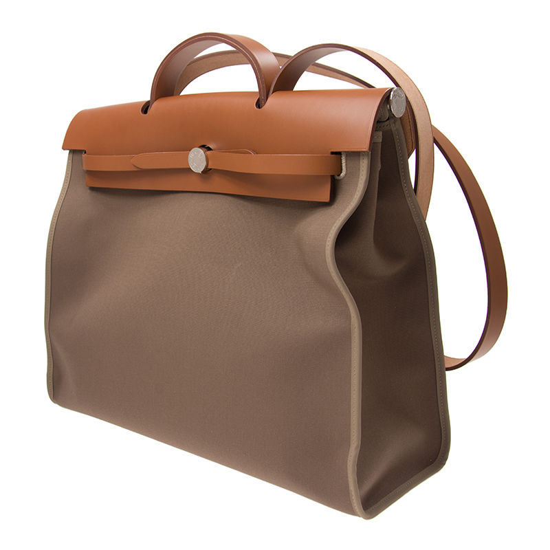 全新hermes 爱马仕 手袋 herbag 39 bf (18/37) 啡色 帆布