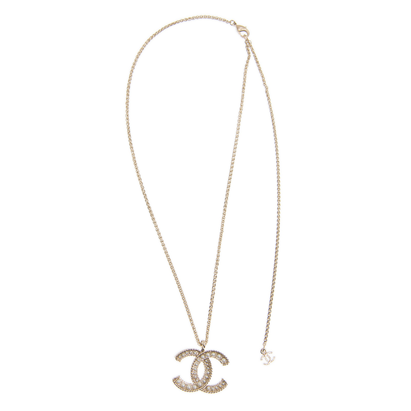 NEW CHANEL NECKLACE AB0659 METAL GOLD