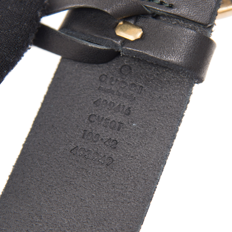 GUCCI BELT 409416 CVE0T 1000 CALFSKIN 100CM