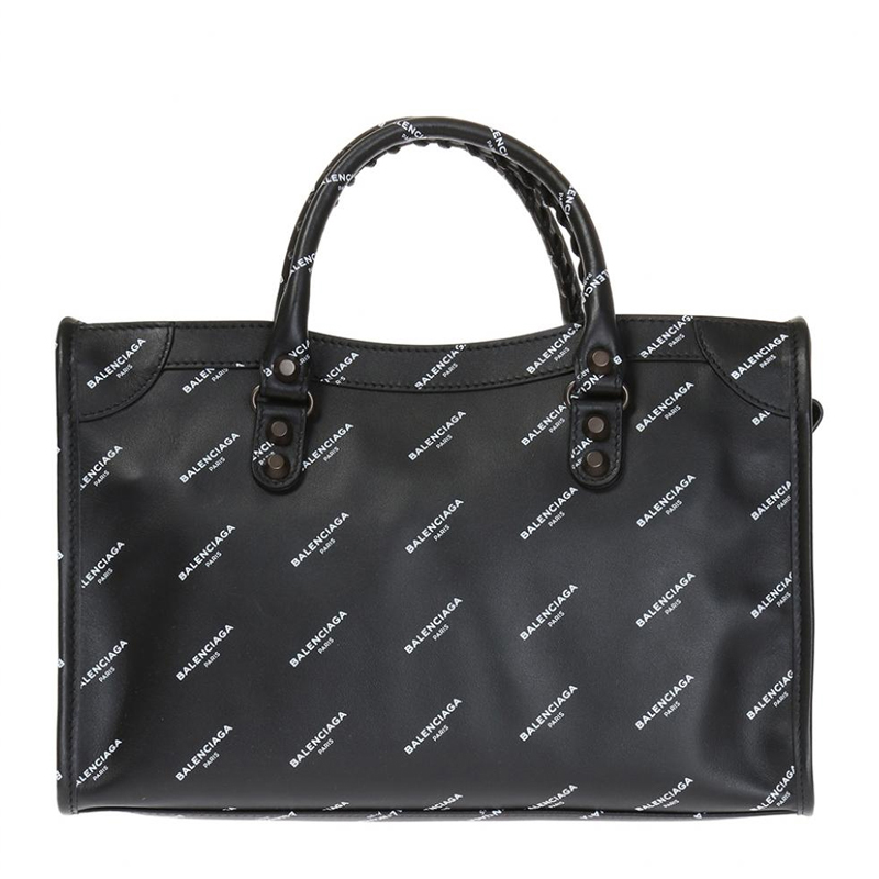 全新balenciaga 巴黎世家 手袋 431621 0crjt 1060 皮革 黑色