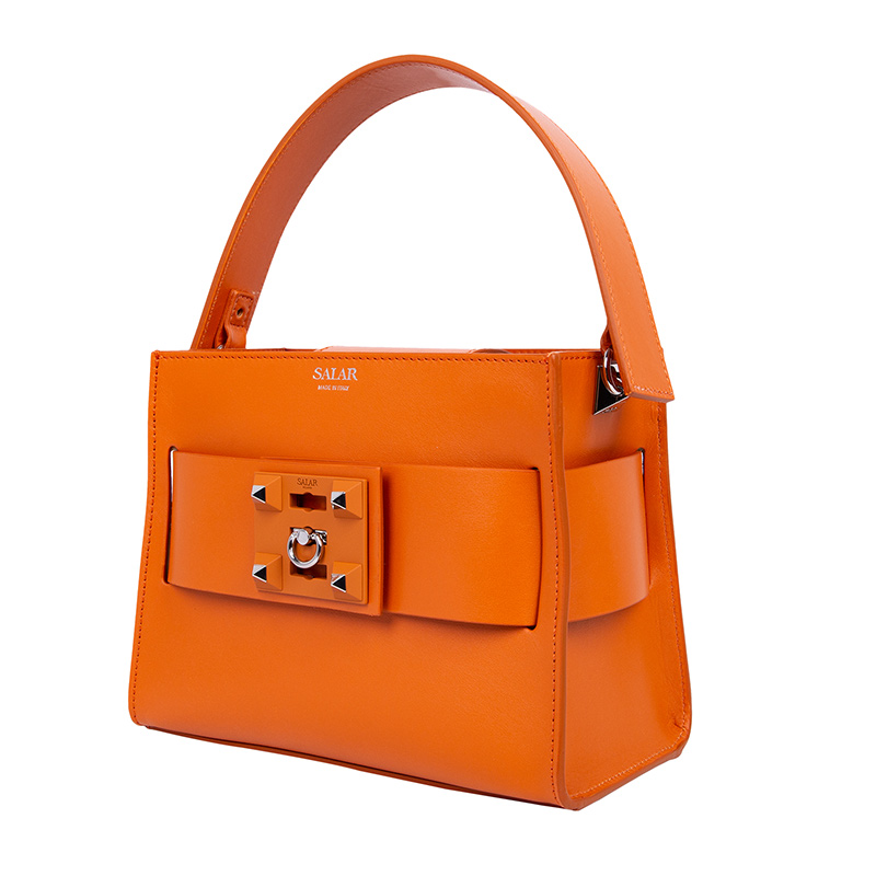全新salar milano 塞拉 手袋 r19lubg5 牛皮 橙色