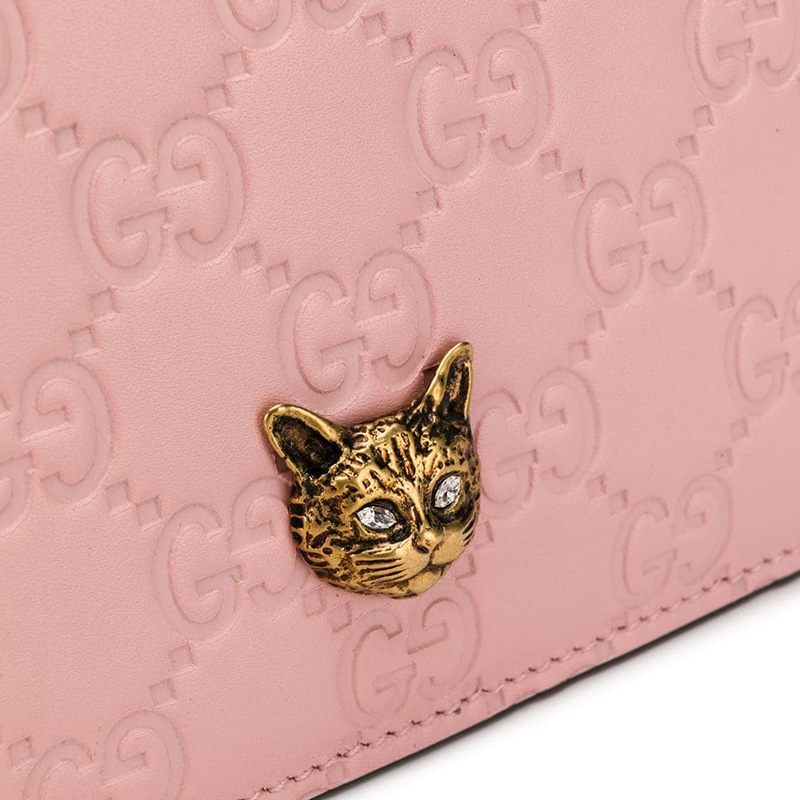 全新gucci 古驰 手袋 548060 0g6ft 5877 链条包/斜挎包 金属猫头