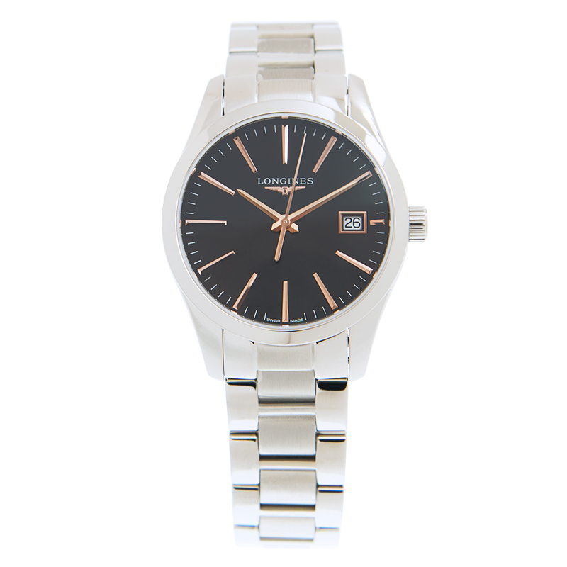 LONGINES | L23864526 CNQCL ACC BLK QZ 34MM | Shop online | Annibale Livigno  Exclusive