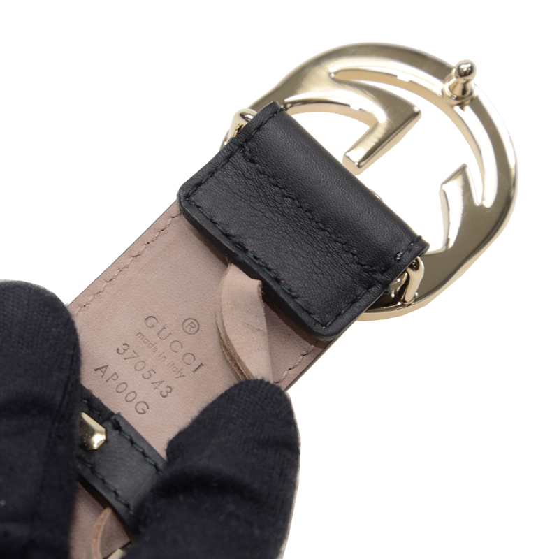 NEW GUCCI BELTS 370543 AP00G 1000 BLACK 