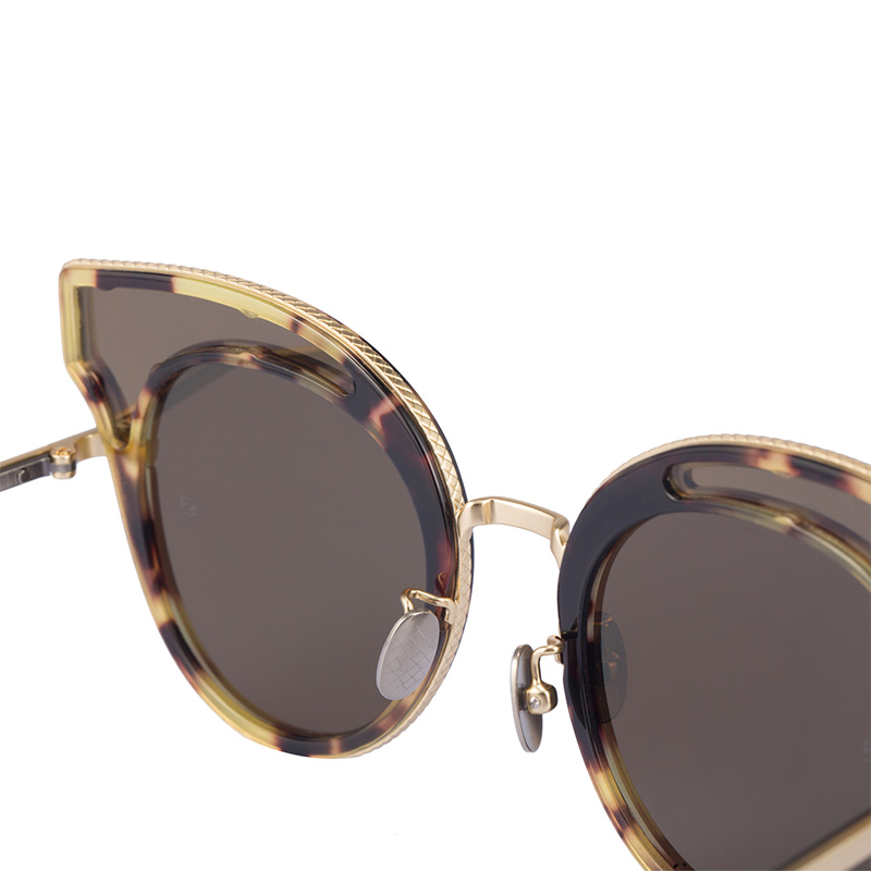 全新bottega veneta 葆蝶家 太阳眼镜 bv0094s 003 胶 金色