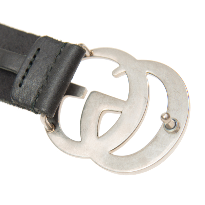 GUCCI BELTS 414516 CVE0N 1000 LEATHER 95CM