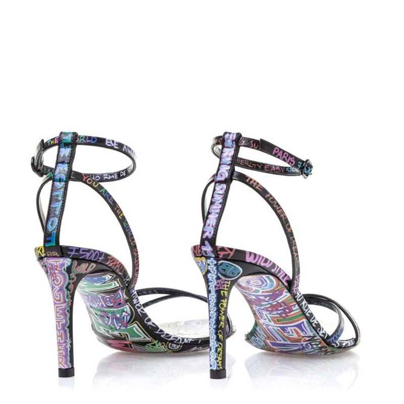 Balenciaga graffiti online sandals